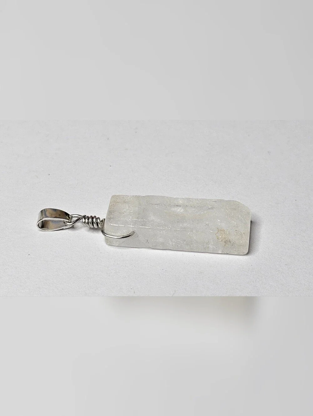 Sterling Silver Quartz Pendant Necklace - Unbranded MEN/WOMEN